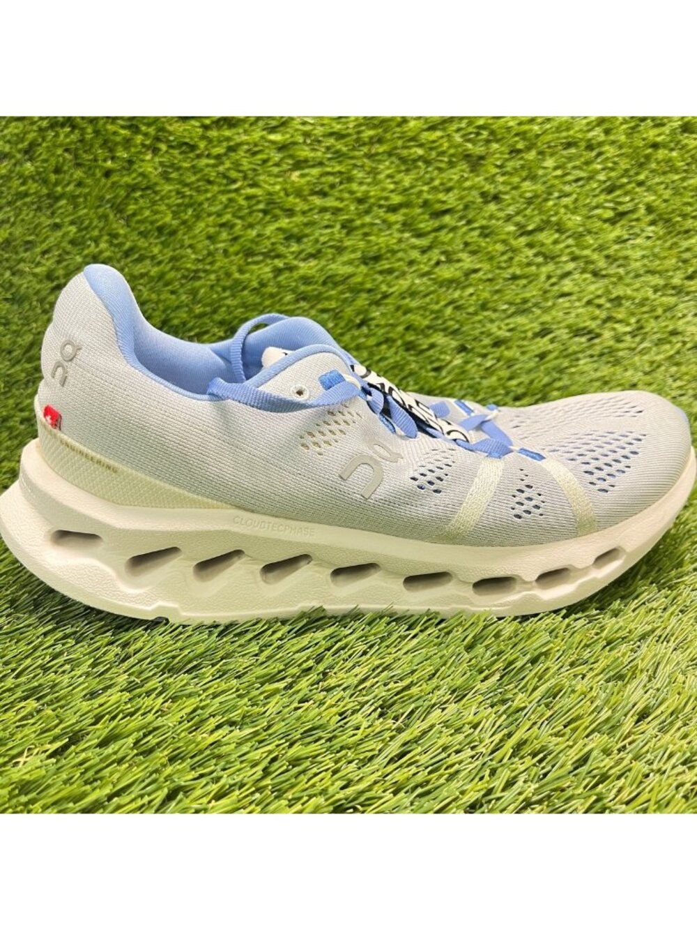 On Cloudsurfer Womens Size 8 Gray Blue Athletic Running Walking Shoes Sneakers